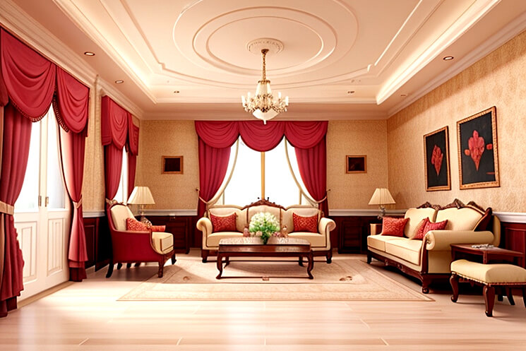 Contemporary Drawing Room False Ceiling Designs