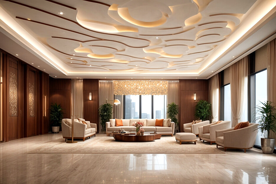 Contemporary False Ceiling Designs for Lobbies