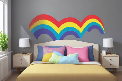 Create Your Happy Place with Rainbow Wall Decals
