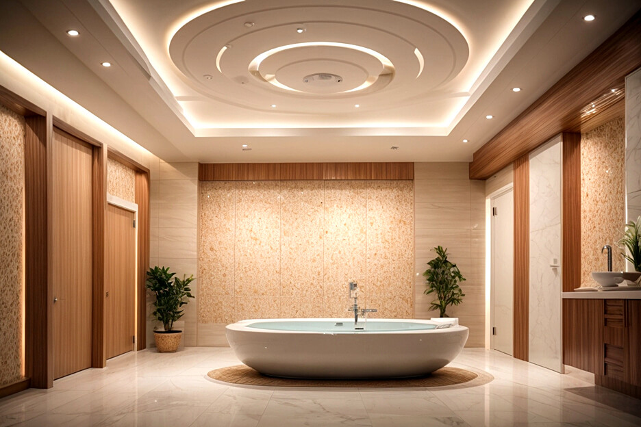 Creative Ceilings for Cozy Washrooms