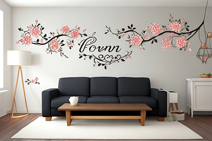 DIY Decor Delight Flower Wall Stickers for Living Room