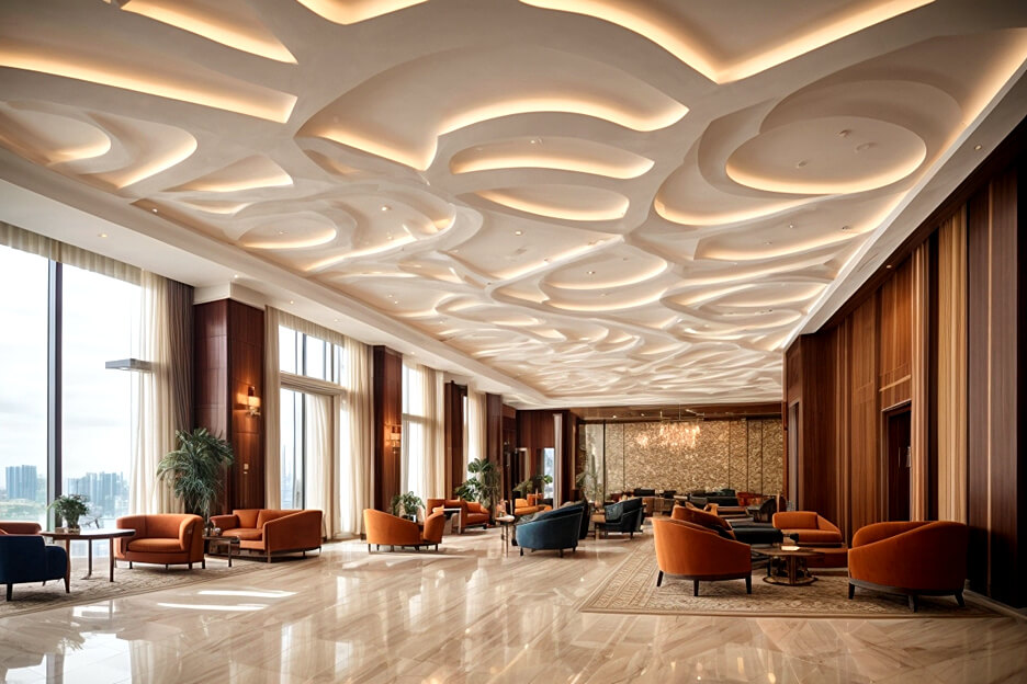 Designing Drama Lobby False Ceiling Inspiration