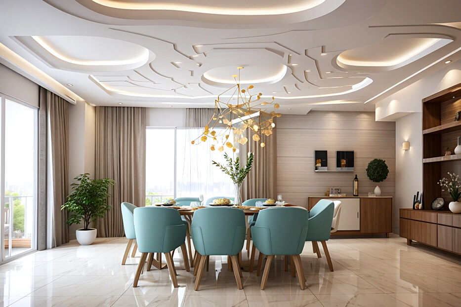 Dramatic Dining Room Ceilings for Modern Homes