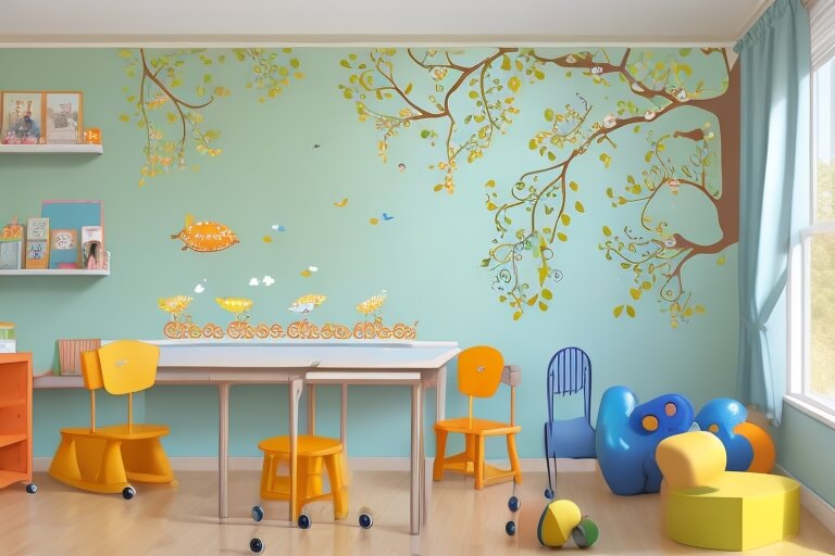 Educational Elegance Nursery Wall Decals for Schools