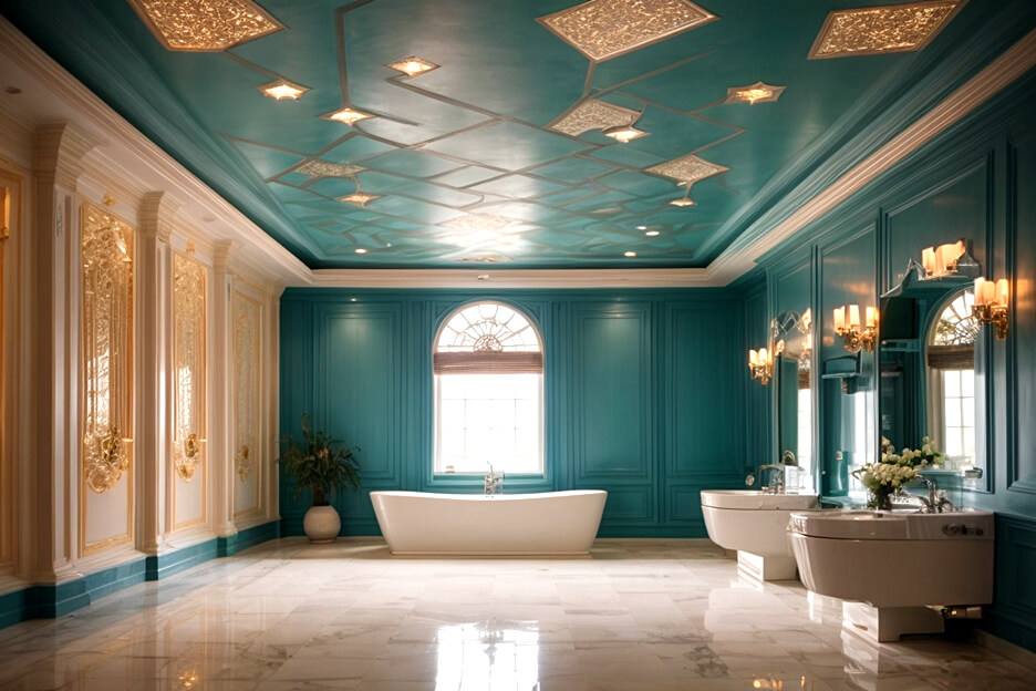 Elegance Above Washroom False Ceiling Inspirations