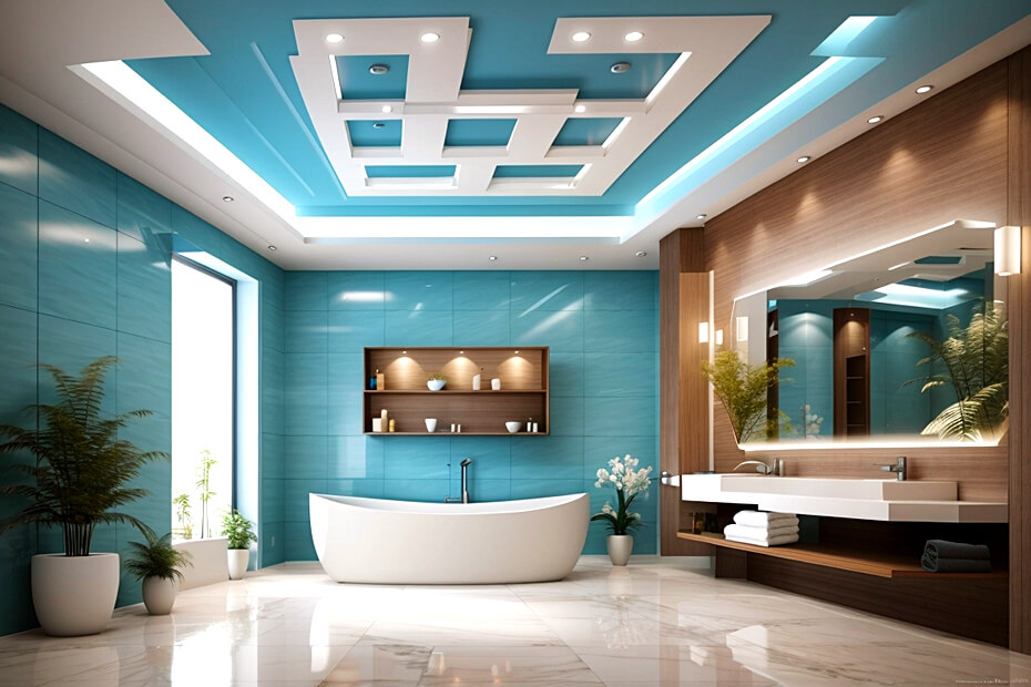 Elegance from Above Bathroom False Ceiling Design
