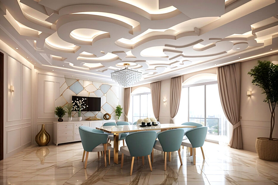 Elegant False Ceiling Designs for Dining Rooms