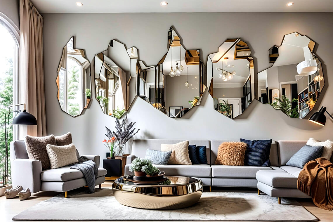Elevate Your Living Room with Mirrors