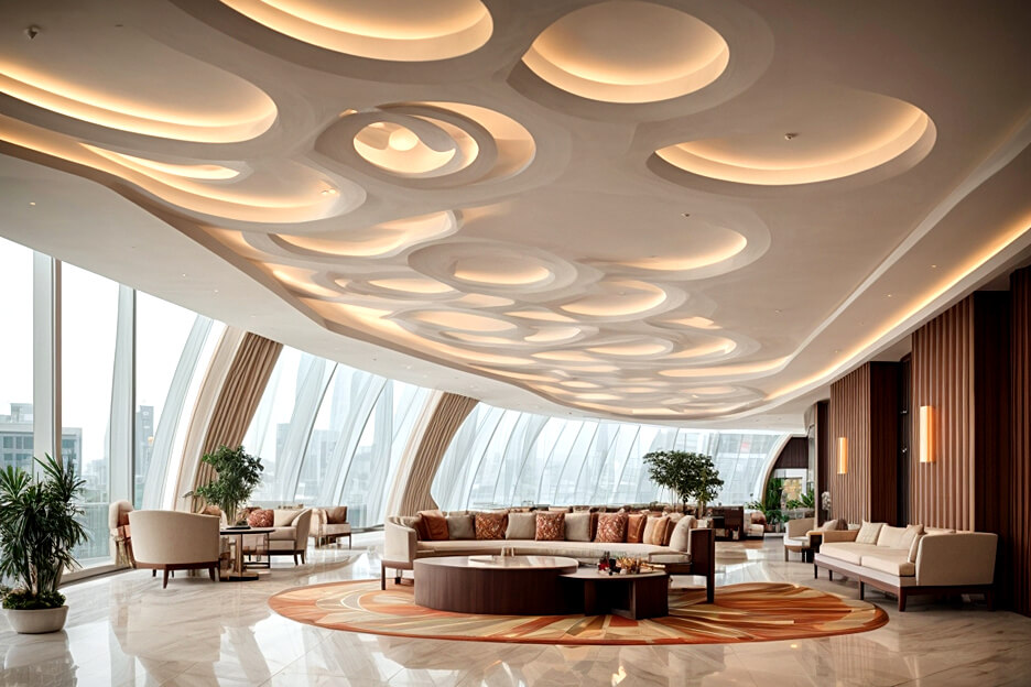 Elevate Your Lobby with Unique False Ceiling Styles