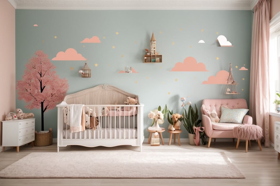 Enchanted Forest Nursery Wall Stickers for a Cozy Sleep Space