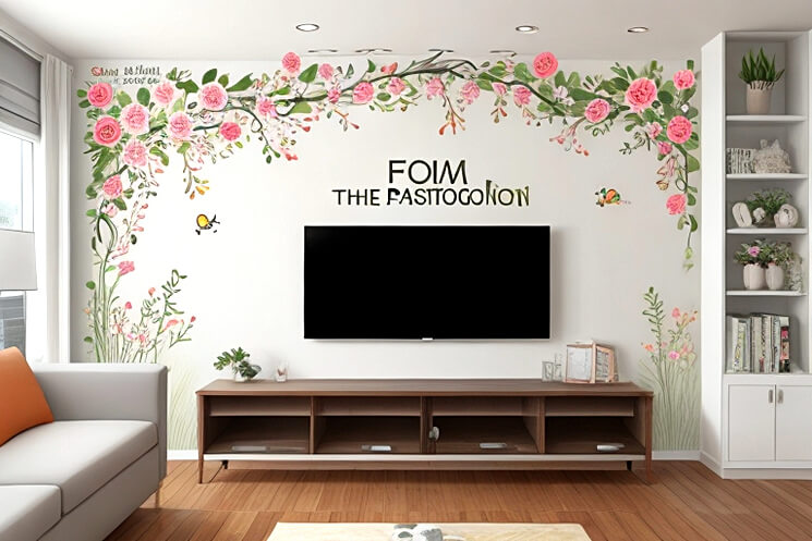 Flower Power Transform Your Living Room with Wall Stickers