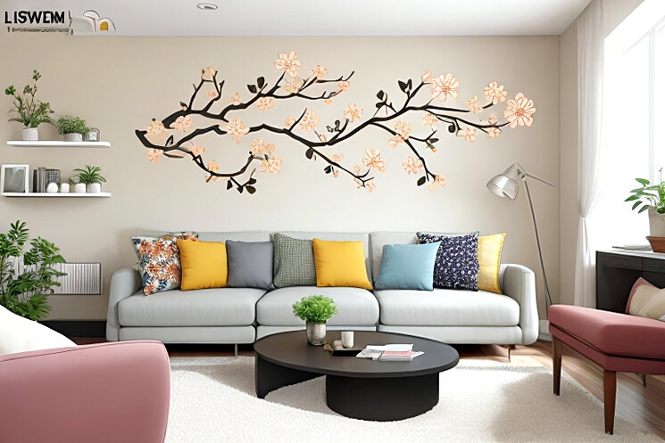 Flower Wall Stickers Blooming Elegance in Your Living Room