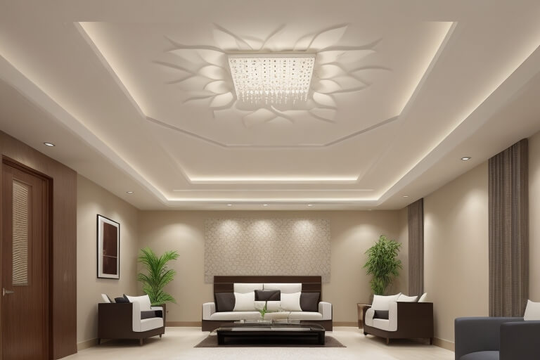 Graceful Overhead Streamlined False Ceiling Designs