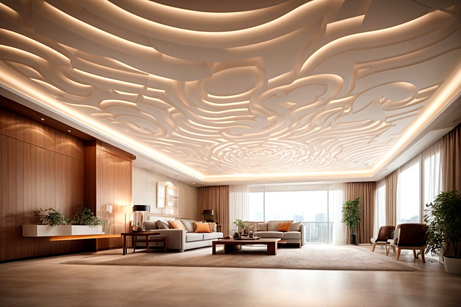 Harmonious Overheads Blending Style with False Ceiling Designs