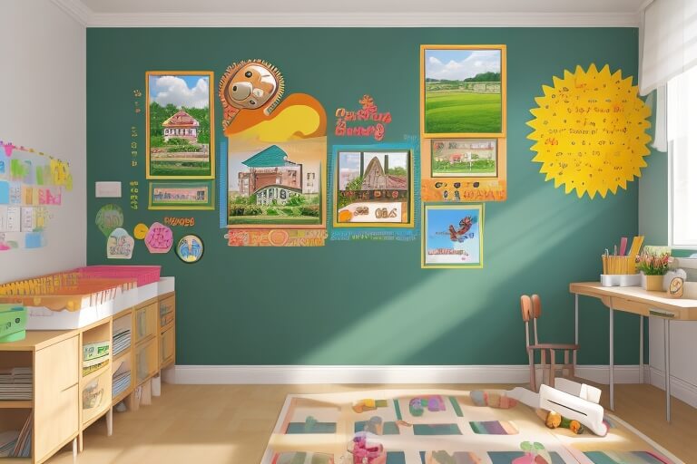 Learning Through Play Classroom Wall Stickers