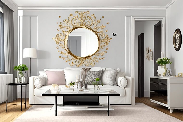 Living Room Dreams Mirrored Wall Decor