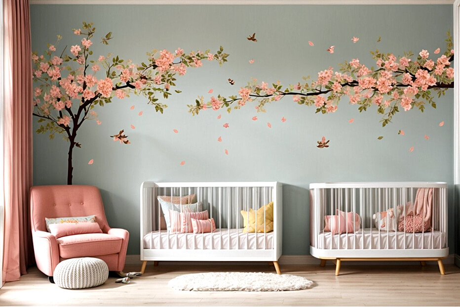 Living Room Harmony with Nursery Wall Stickers