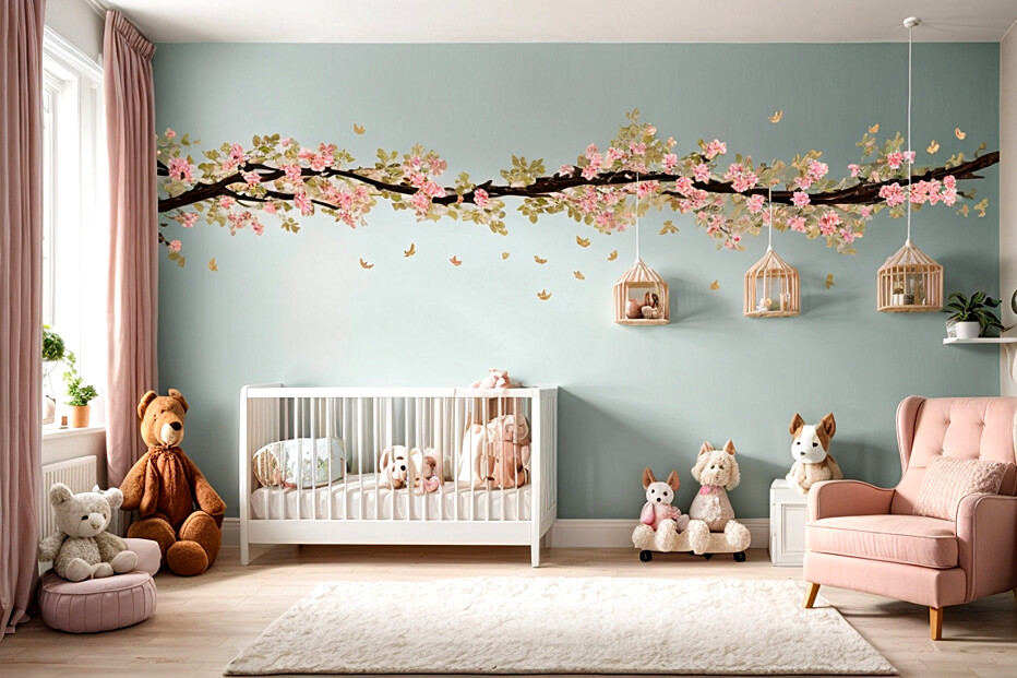 Living Room Makeover Nursery Wall Stickers Edition