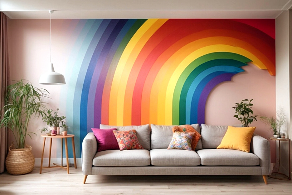 Living Room Radiance Rainbow Wall Decorations