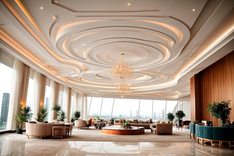 Lobby Elegance False Ceiling Design Inspiration