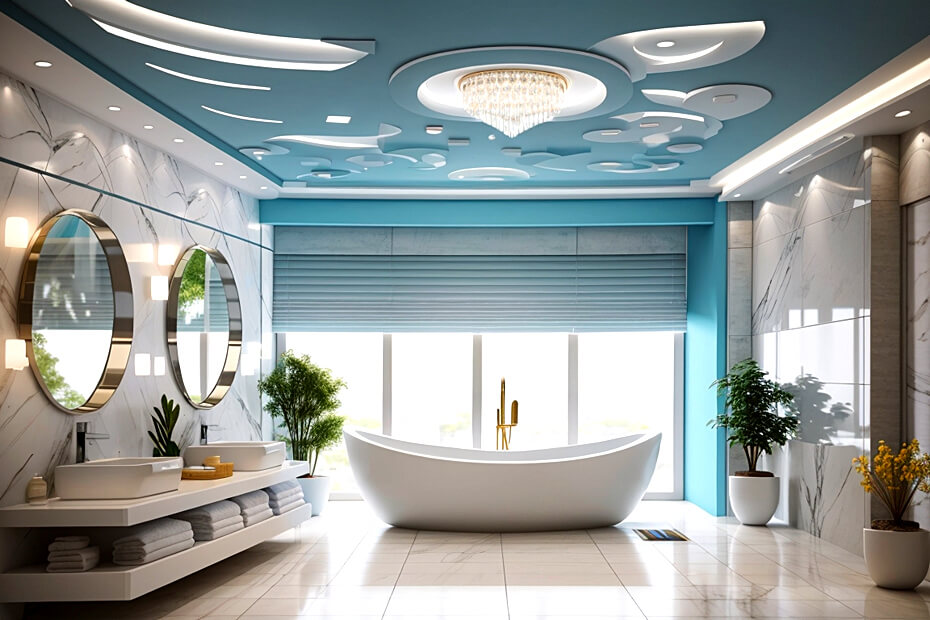 Luxurious Overhead Bathroom False Ceiling Trends