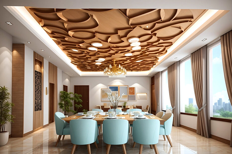 Minimalist Elegance False Ceiling Designs for Dining