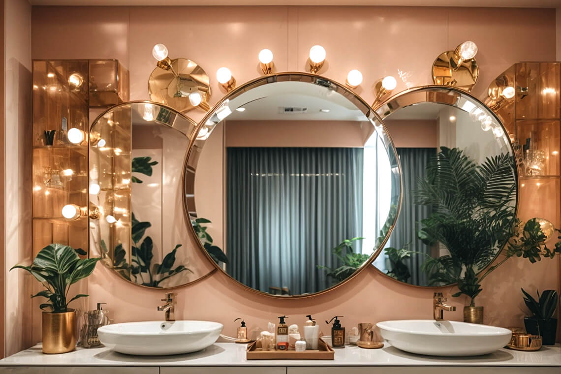 Mirror Wall Makeover Bathroom Edition