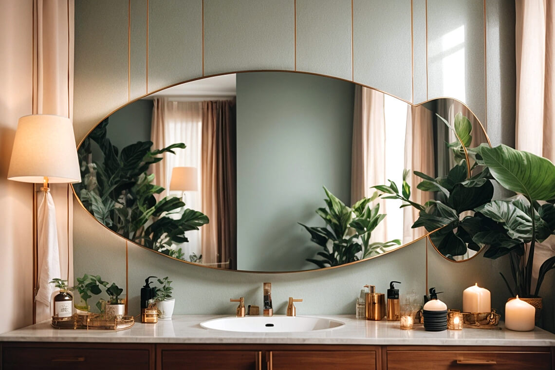 Mirrored Tiles Transforming Small Bathrooms