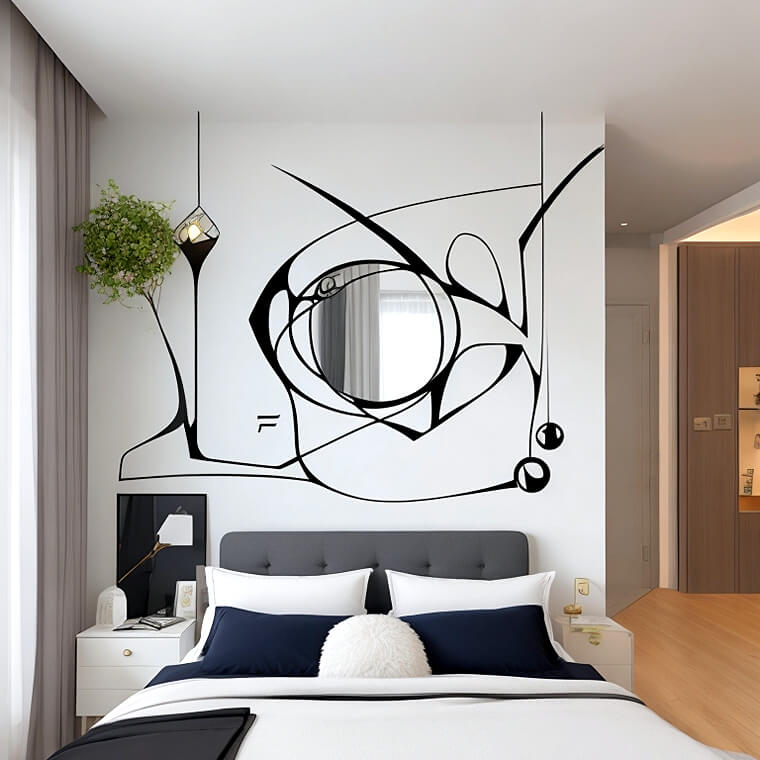 Modern Mirror Wall Decoration for Bedroom 10