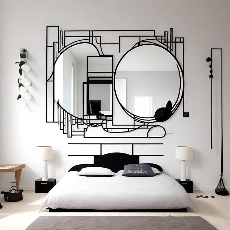 Modern Mirror Wall Decoration for Bedroom 11