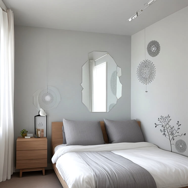 Modern Mirror Wall Decoration for Bedroom 12