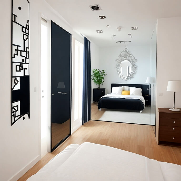 Modern Mirror Wall Decoration for Bedroom 13