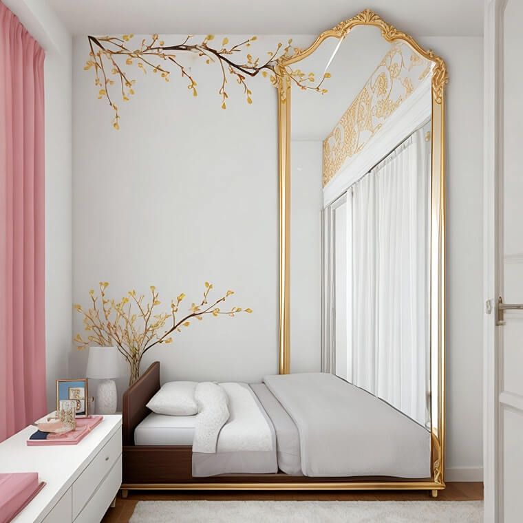 Modern Mirror Wall Decoration for Bedroom 14