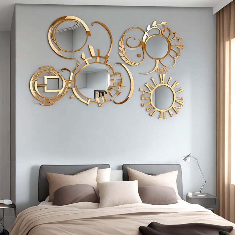 Modern Mirror Wall Decoration for Bedroom 15