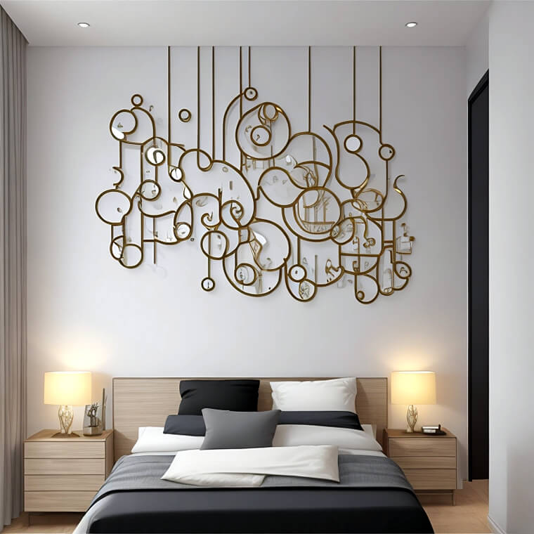 Modern Mirror Wall Decoration for Bedroom 16