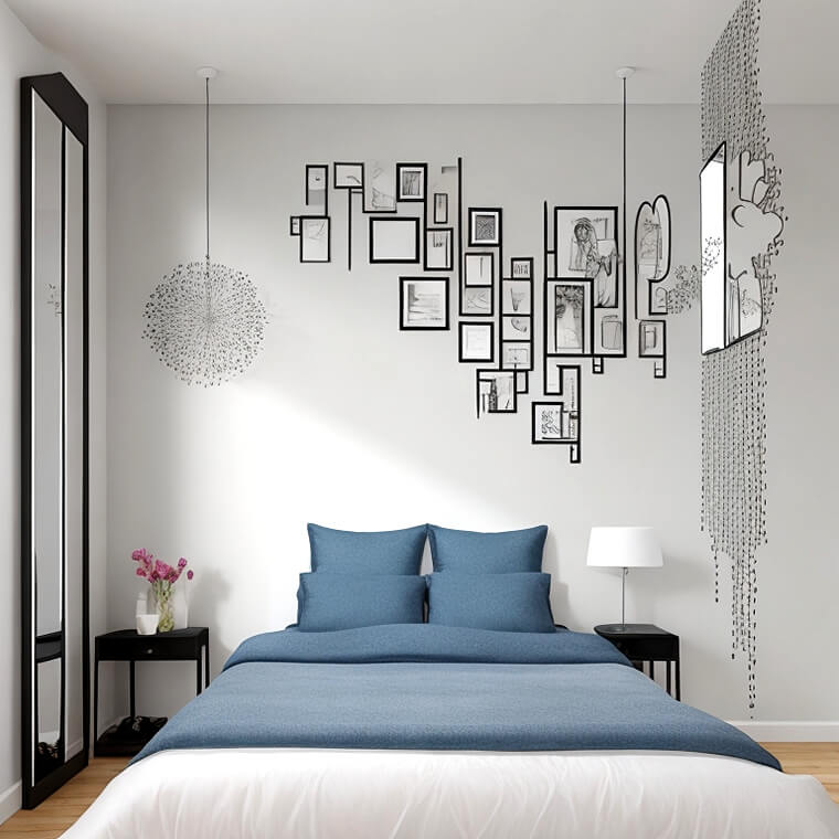 Modern Mirror Wall Decoration for Bedroom 17
