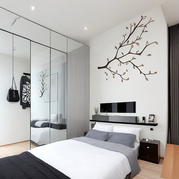 Modern Mirror Wall Decoration for Bedroom 18