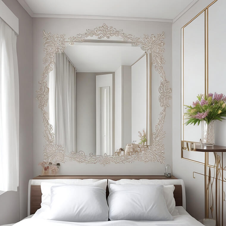 Modern Mirror Wall Decoration for Bedroom 21