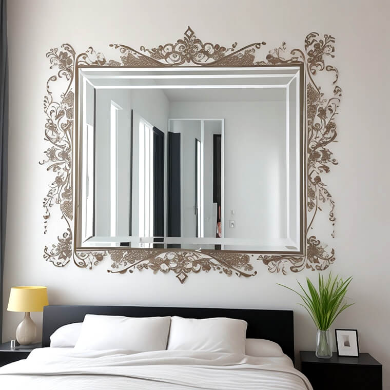 Modern Mirror Wall Decoration for Bedroom 22