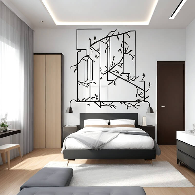 Modern Mirror Wall Decoration for Bedroom 24