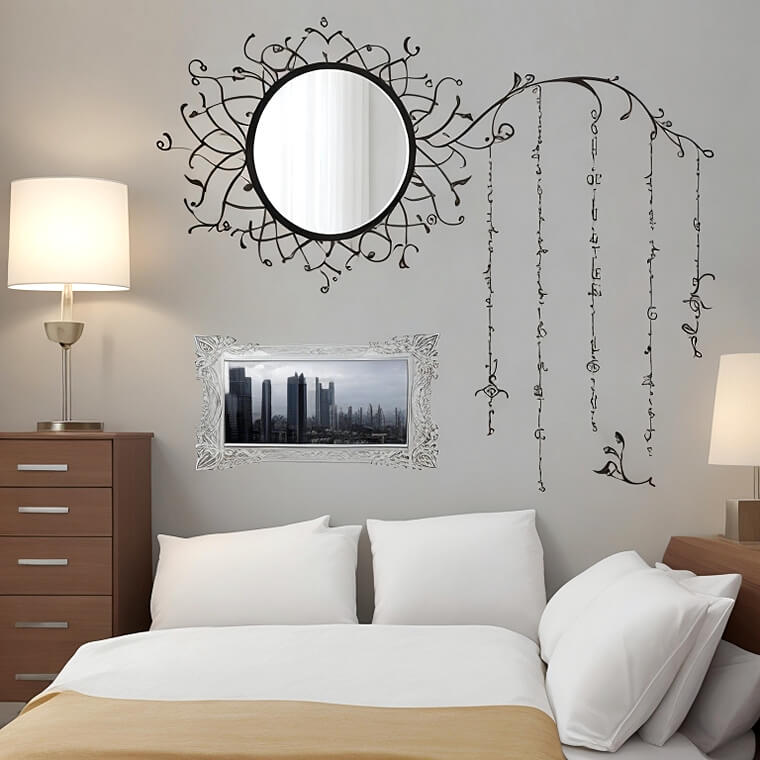 Modern Mirror Wall Decoration for Bedroom 26