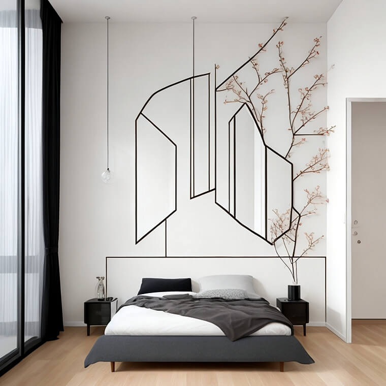 Modern Mirror Wall Decoration for Bedroom 28