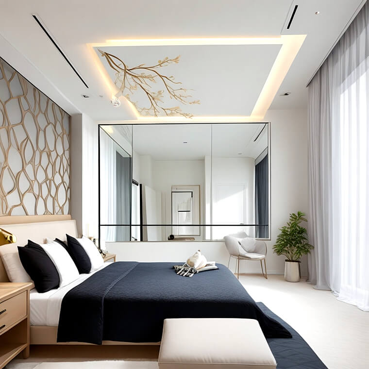 Modern Mirror Wall Decoration for Bedroom 4