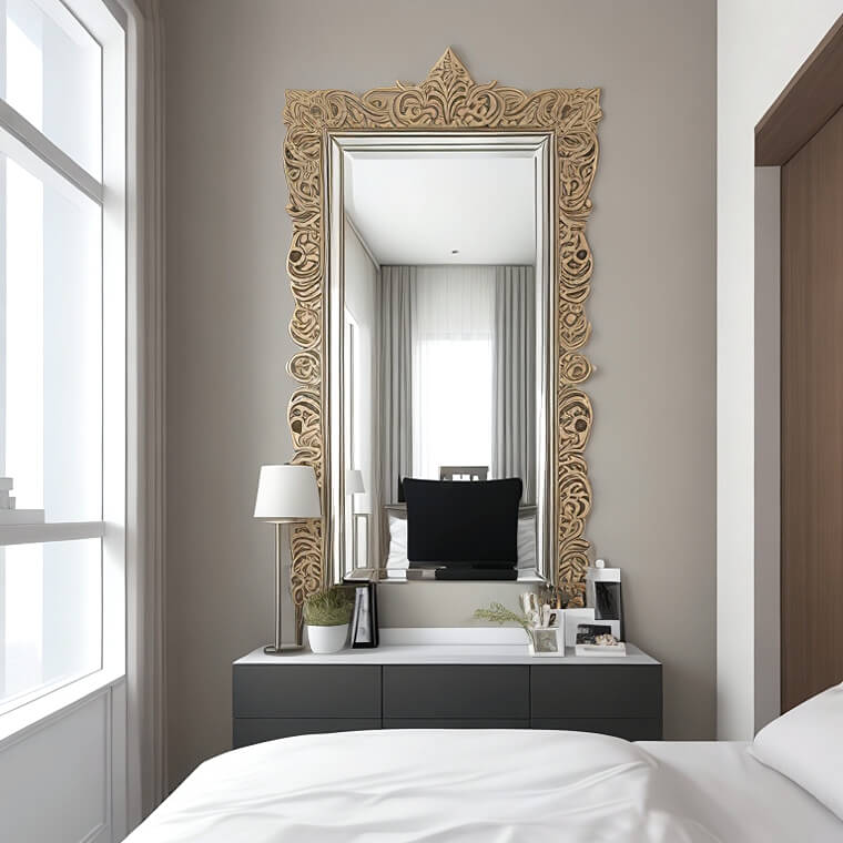 Modern Mirror Wall Decoration for Bedroom 6