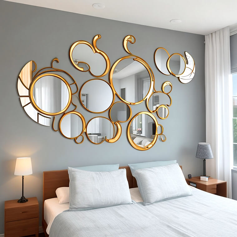 Modern Mirror Wall Decoration for Bedroom 7