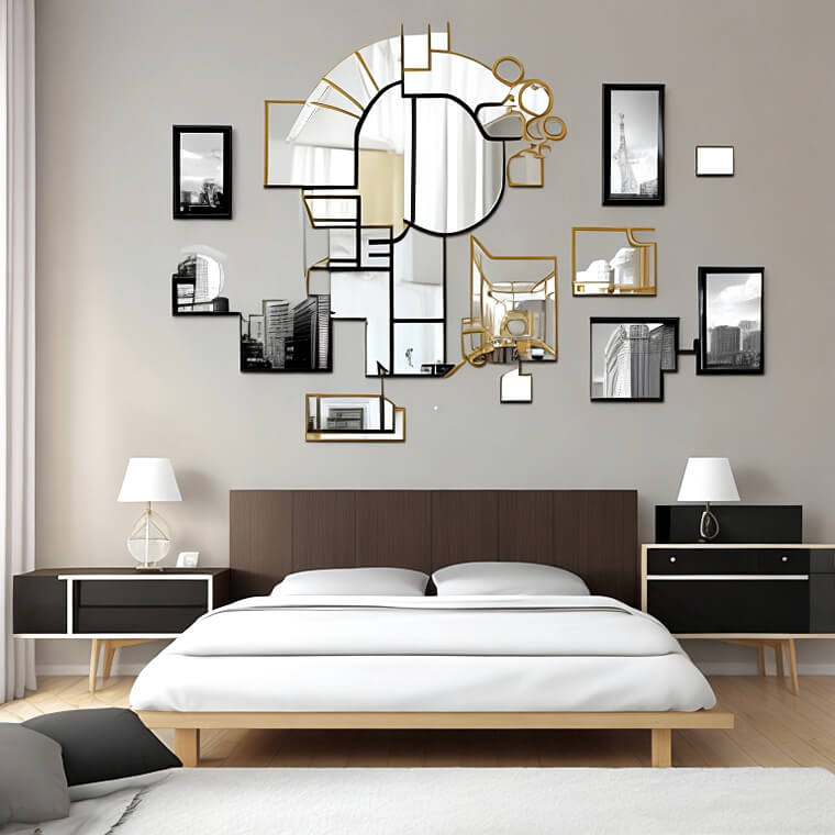 Modern Mirror Wall Decoration for Bedroom 9