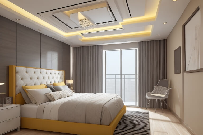 Natural Elegance Wooden False Ceiling Designs for Bedrooms