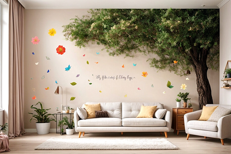 Nursery Wall Stickers A Living Room Makeover