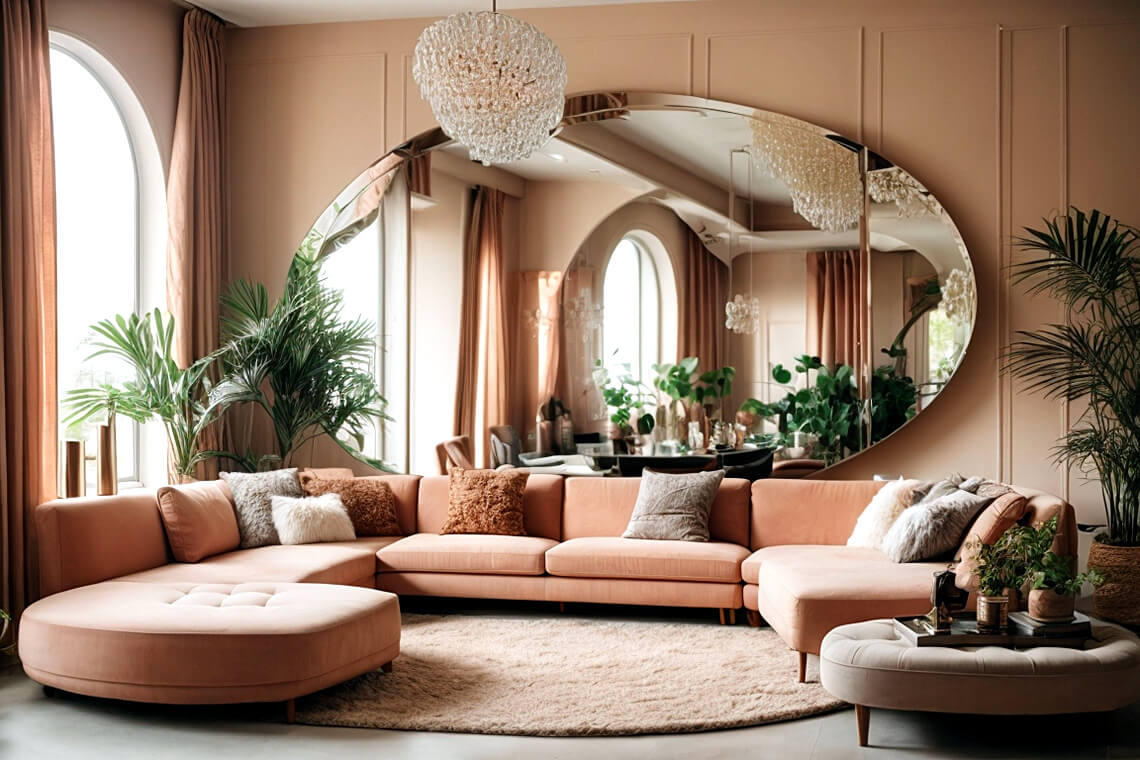 PhotoReal Mirror Wall Decoration Ideas for Living Room photogr 7