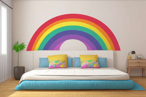 Rainbow Wall Art Easy Bedroom Upgrades for All Ages